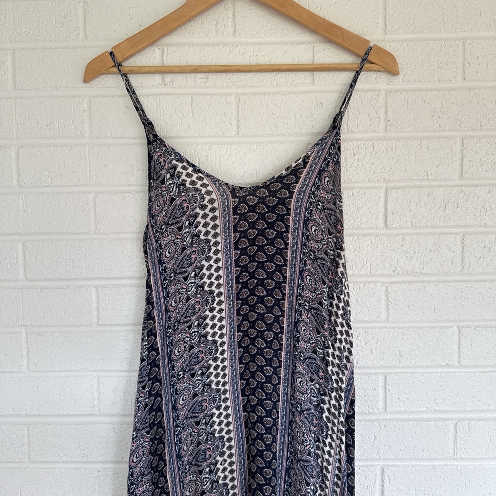 Knox Rose Navy and Pink Paisley Dress